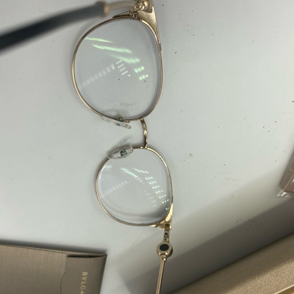 BVLGARI Optical Metal frame Cat eye Logo temple details - Picture 3 of 6